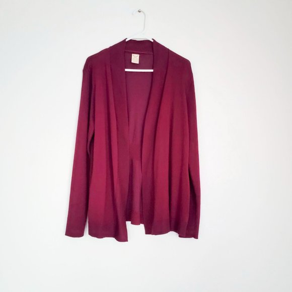 Faded Glory Sweaters - Faded Glory Purple Open Front Cardigan Long Sleeves Size XL (16-18) Worn Once